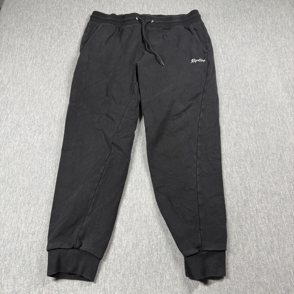 Ripndip Sweatpants Mens L Black Fleece Joggers Drawstring Skateboard Casual Cozy